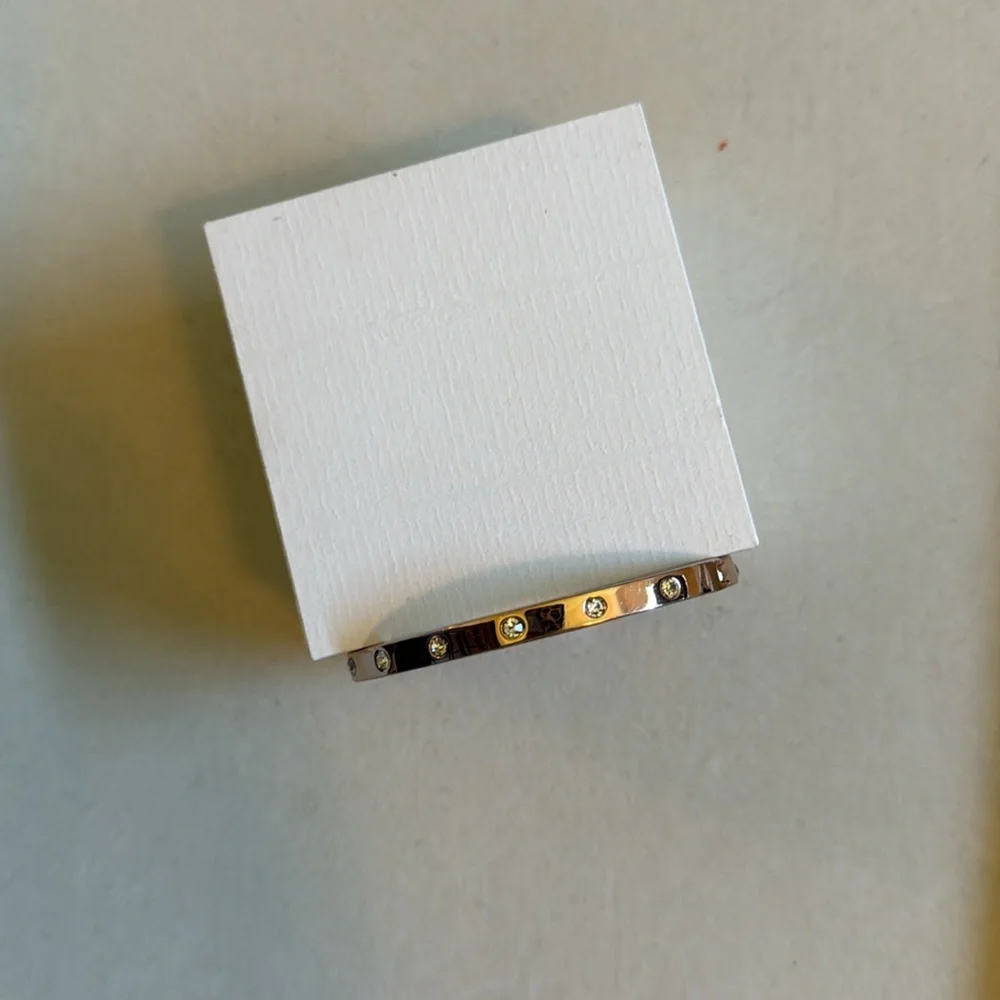 Kate Spade Set in Stone Hinged Rose Gold Bracelet - Picture 2 of 2
